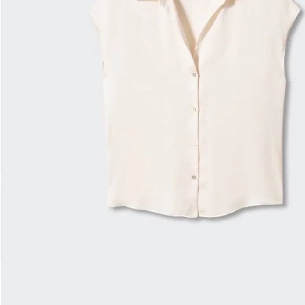 Mango Satin Short Sleeve Blouse